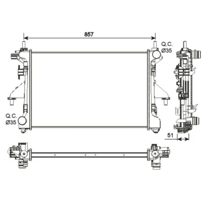 Afbeelding van Radiateur NRF 54203