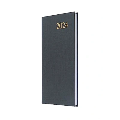 Afbeelding van Collins Debden Essential Diary Weekly Pocket Planner 2024 Dagboek Soft Touch Flexibele Cover Kleine Zakkalender (Grijs)