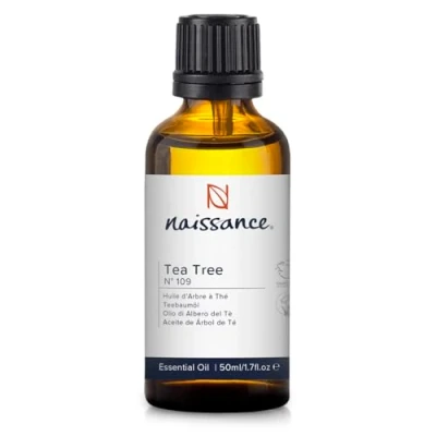 Afbeelding van Naissance Theeboomolie Essentiële (Nr. 109) 50ml Zuiver, Natuurlijk, Wreedheidvrij, Veganistisch en Onverdund Naar de Aromatherapie, Geurlamp, Massagemischungen Zelfgemaakte Formuleringen