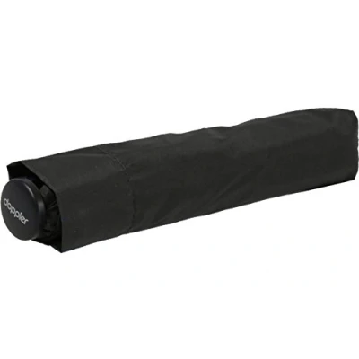 Afbeelding van doppler zero, 99, Uni Simply Black (zwart), S, Black, Small, Super mini paraplu met handopener
