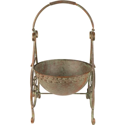 Afbeelding van Clayre &amp; Eef Planthouder 26x27x49 cm Groen Ijzer Decoratie Plantenhouder
