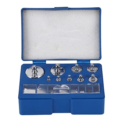 Afbeelding van Roestvrij stalen kalibratiegewichtset, 17 delig, kalibratie, gewichten, 10 mg 100 g precisiekalibratie, afwijking +/ 0,003 g, voor digitale sieraden, weegschaal, laboratorium, studie, gewichten