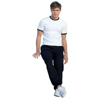 Afbeelding van Fruit of the Loom Classic Jog Pants joggingbroek voor heren, 1/2 stuks, met elastische open broekspijpen, zwart, M
