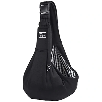 Afbeelding van BTSEURY Draagtas voor huisdieren, verstelbare schouderriem, reisdraagtas handsfree draagdoek, huisdierbenodigdheden hond, kat, buitenreizen (maximale belasting 13 kg)