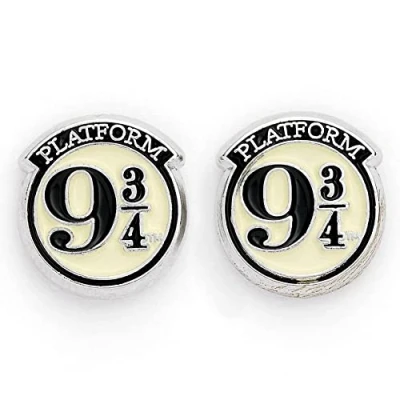 Afbeelding van Harry Potter Platform 9 34 silver plated stud earrings