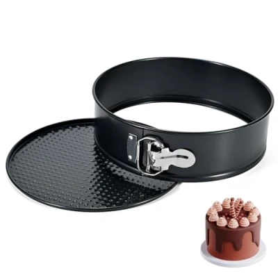 Afbeelding van ECCOGREAT 23cm Springform non stick cheesecake pan, lekvrije ronde verwijderbare bodem bakpan voor taarten, pizza&#039;s en pannenkoeken