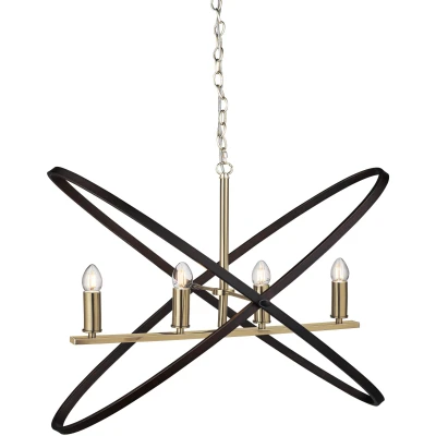 Afbeelding van Searchlight Klassieke hanglamp Hoopla 4 lichts 8244 4BZ