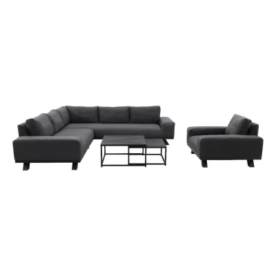Afbeelding van VDG BarcelonaRoyalty Sunbrella loungeset Sooty + stoel