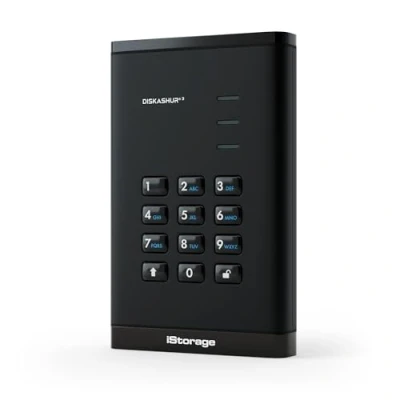 Afbeelding van iStorage diskAshur3 HDD externe harde schijf 4TB USB 256 bit Zwart