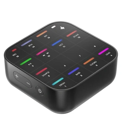 Afbeelding van Donner MEDO Bluetooth MIDI Controller, Draagbaar Elektronisch Instrument Akkoorden, Sample, Lead, Bas, Drum Ingebouwde Looper en Synth iOS, Mac, Windows, Android USB kabel, Silicone Hoes