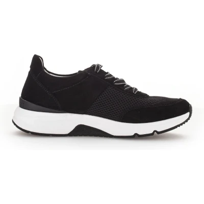 Afbeelding van Gabor rollingsoft sensitive 46.897.37 dames rollende wandelsneaker zwart maat 37.5 (EU) 4.5 (UK)