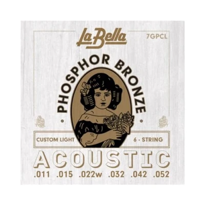 Afbeelding van Labella 7GPCL fosforbrons, snaren voor akoestische gitaar, 011 052