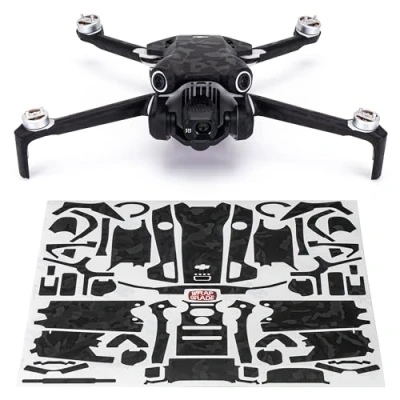Afbeelding van WRAPGRADE Skin Compatibel met DJI Mini 4 Pro (Black Bumpy Camo)