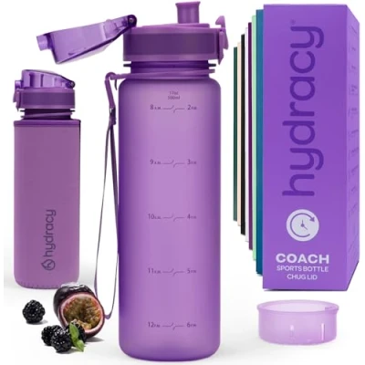 Afbeelding van Hydracy Waterfles met Tijdmarkering 500ml BPA vrije Fruit Infuser Zeef Lekvrije Fles Ideaal voor Sport &amp; Buiten