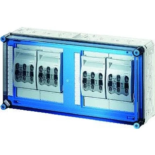Afbeelding van Hensel mi lastscheiderkast 4x160a nh00 3p op rail 250a 5 polig bm4 600x300mm 6465