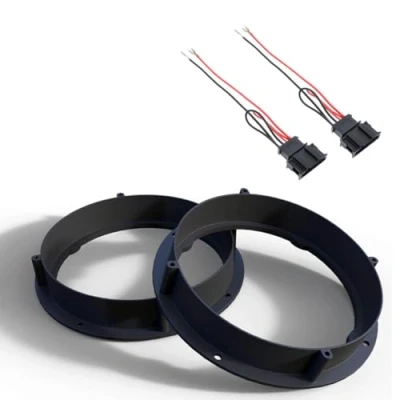 Afbeelding van Audioproject Luidsprekerringen, A416, set inclusief kabel compatibel met VW Golf 7, 6, Polo Lupo, Passat, UP, SEAT, Ateca, Leon, Mii, Skoda Fabia Roomster, 165 mm