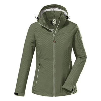 Afbeelding van killtec Women&#039;s Softshelljack met afritsbare capuchon KOS 176 WMN SFTSHLL JCKT, olive, 44, 38390 000