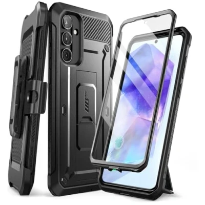 Afbeelding van Supcase UB Pro hoesje met screenprotector geschikt voor Samsung Galaxy A55 Zwart