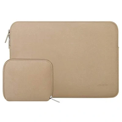 Afbeelding van MOSISO Laptophoes Compatibel met MacBook Air/Pro Retina, 13 13.3&quot; Notebook, Pro 14&quot; 2022 2021 M1 Pro/M1 Max A2442, Neopreen Rugzakhoes Kleine Hoes, Abrikooskleurig