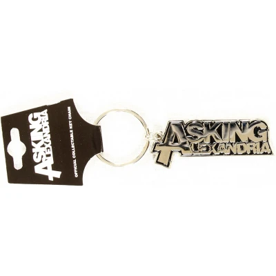 Afbeelding van Asking Alexandria Metalen Logo Sleutelhanger Zilver