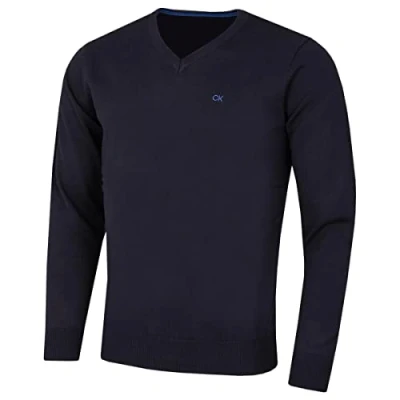 Afbeelding van Calvin Klein Heren trui met V hals Marine XL