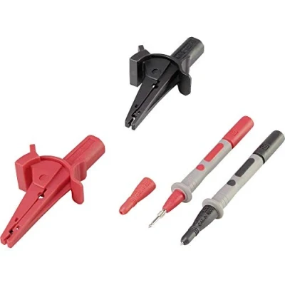 Afbeelding van VOLTCRAFT MSS 103 Krokodillenklemmenset Bus 4 mm CAT III 1000 V, IV 600 V Zwart, Rood 1 set(s)