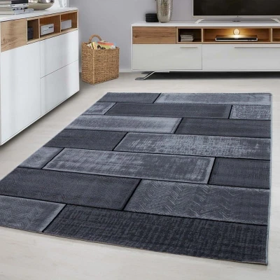 Afbeelding van Modern vloerkleed Plus Zwart 8007 120x170cm Adana Carpets