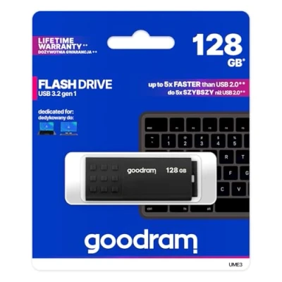 Afbeelding van Goodram UME3 1280K0R11 USB flash drive 128 GB Type A 3.2 Gen 1 (3.1 1) Zwart