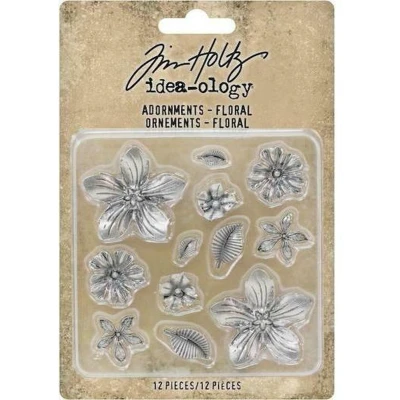 Afbeelding van Tim Holtz Idea ology Adornments Floral (12pcs) (TH93789)