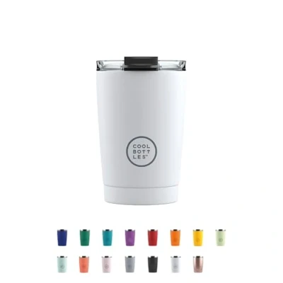 Afbeelding van Cool Bottles Thermosbeker 330 ml 5 uur warm, 10 koud BPA Vrij Mono White