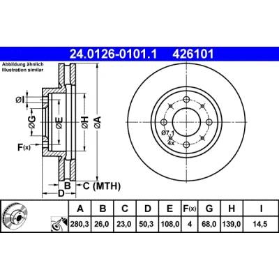 Afbeelding van Ate Remschijf 24.0126 0101.1