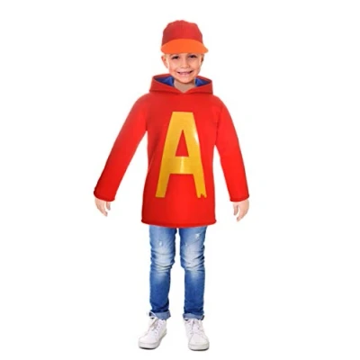 Afbeelding van Alvin Chipmunks costume disguise boy official Alvinnn!!! (Size 6 8 years)
