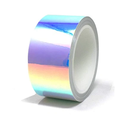 Afbeelding van Finest Folia Flip Flop chroom sierstrip voor knutselen, effectfolie, hologram, chameleon auto, motorfiets, modelbouw, plakstrip (FF2 blauw/paars, 30 mm breed)