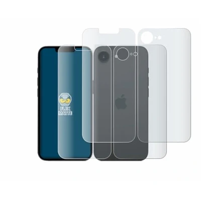Afbeelding van BROTECT Screenprotector voor Apple iPhone 16e (Voor+Achter) Folie Beschermfolie matte volledig dekking (2 Stuks)