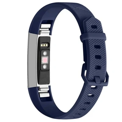 Afbeelding van FitBit Alta HR siliconen bandje met gesp Maat: Large Donkerblauw