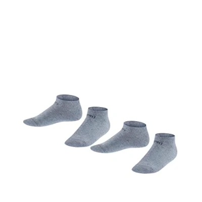 Afbeelding van Esprit Foot Logo 2 Pack duurzaam organisch katoen multipack sneakersokken kinderen grijs Maat 27 30