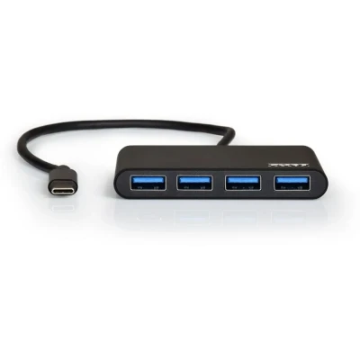Afbeelding van Port Designs 900123 interface hub USB 3.2 Gen 1 (3.1 1) Type C 5000 Mbit/s Zwart