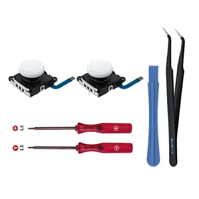 Afbeelding van Wigearss 2 stuks 3D analoge joystick en reparatie gereedschapsset voor NS Switch/Switch OLED Joy con Controller/Switch Lite
