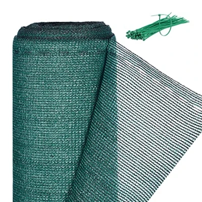 Afbeelding van Relaxdays zichtbreeknet groen 1 meter balkonscherm net hekwerk zichtdoek tuin x 15