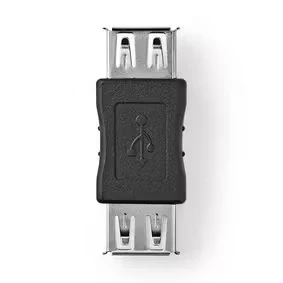 Afbeelding van USB A koppelstukje Nedis 2.0 (Zwart)