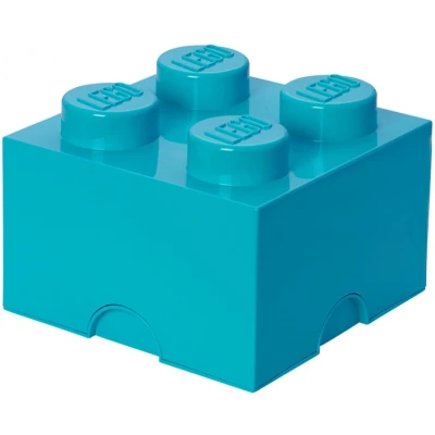 Afbeelding van Opbergbox Lego Brick 4 Blauw Azur