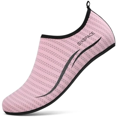 Afbeelding van Sixspace Waterschoenen, strandschoenen, sneldrogend, ademend, aquaschoenen, surfschoenen, voor heren en dames, maat 34 47, roze, 40 EU