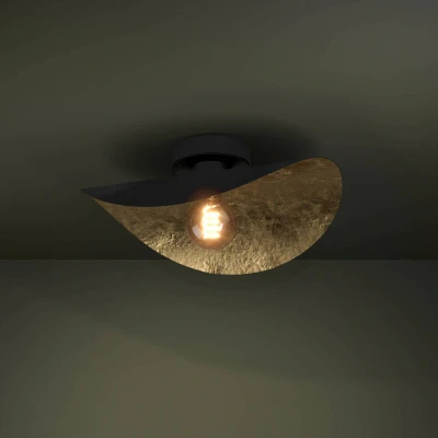 Afbeelding van Stars of Light Zwarte plafondlamp Saceda met goud 390391