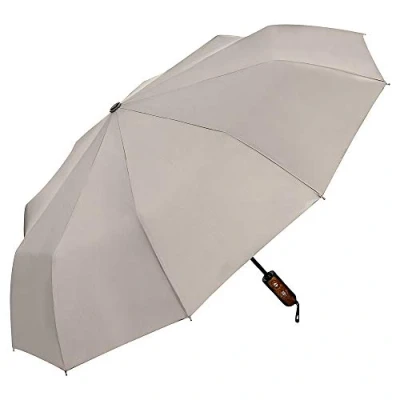 Afbeelding van VON LILIENFELD® Zakparaplu Paraplu Stormbestendig Automatisch Openen en Sluiten Stabiel Compact Clark grijs