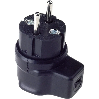 Afbeelding van Bachmann 740.017 Stekker met randaarde Massief rubber 250 V Zwart IP44