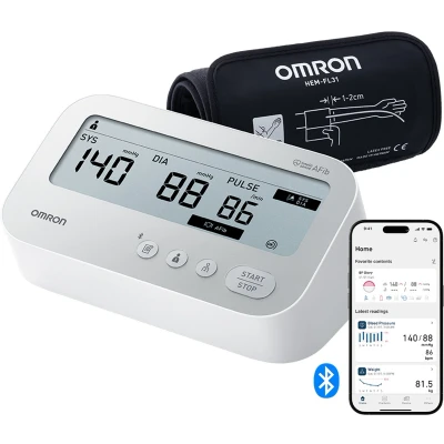 Afbeelding van OMRON X4 connect Afib, klinisch gevalideerde bloeddrukmeter met AFib detectie bij elke meting, Bluetooth voor App en Intelli Wrap manchet (22 42cm) de bovenarm