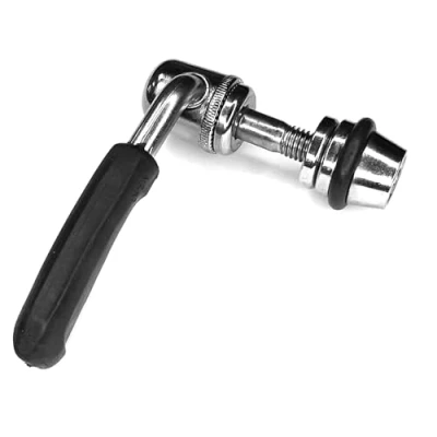 Afbeelding van cyclingcolors 1x fiets snelspanner fietszadelklem zadelklem CrMo Quick Release zwart chroom, M6 x 55 mm