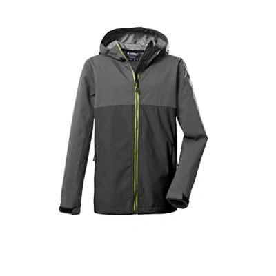 Afbeelding van killtec Boy&#039;s Softshell jack/outdoorjack met capuchon KOS 219 BYS SFTSHLL JCKT, anthracite, 152, 39118 000