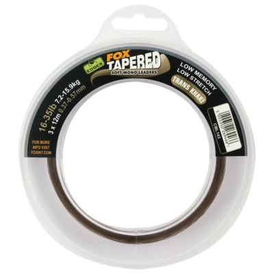 Afbeelding van Fox Edges Soft Tapered Leaders Trans Khaki X 3 16 35lb 0.37 0.57 Klein materiaal