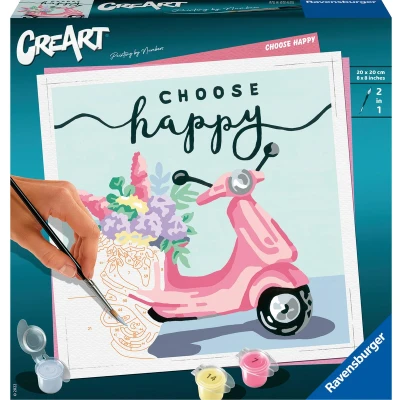 Afbeelding van Ravensburger CreArt Schilderen op Nummer Choose Happy